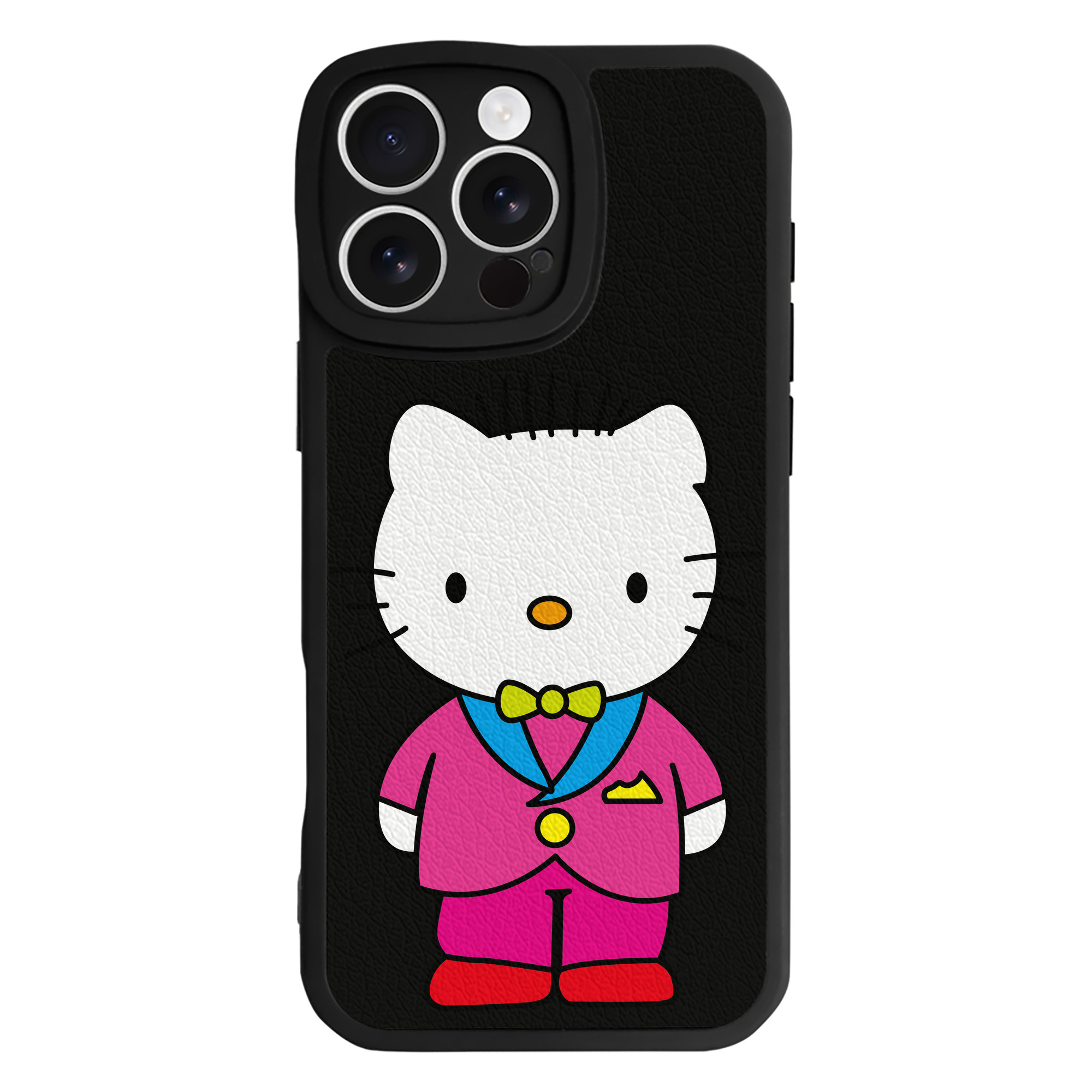 （画像用） Hello Kitty ハローキティ 【iPhone 16シリーズ対応】シリコンスマホケース（レザー調） 材質：シリコン